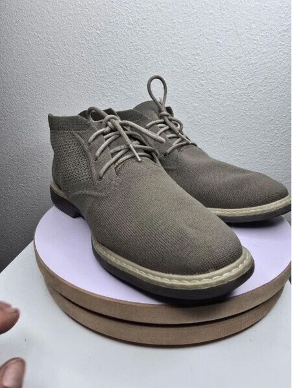 Mark Nason Los Angeles Weldon Gray Taupe Chukka Boots Mens Size 9 DressKnit Grea